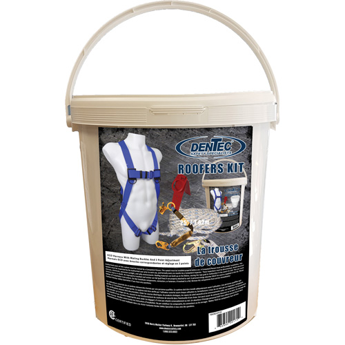 Trousse pour couvreurs avec corde 50' ECO, Certifi&eacute;e CSA, Classe A, Grand/Moyen/T-Grand, Cap. 310 lb Infinity Industrial Services Inc.
