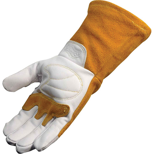 Caiman&reg; Premium TIG/MIG Welder's Gloves with FR Insulated Split Cowhide Back, Grain Goatskin, Size Medium Infinity Industrial Services Inc.