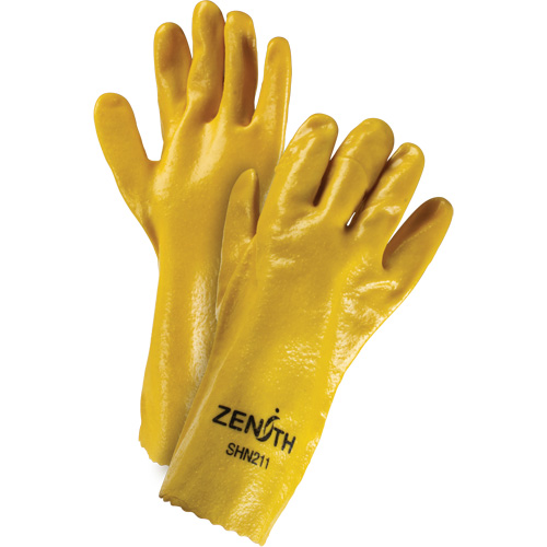 Rough-Finish Chemical-Resistant Gloves, Size 9, 14" L, PVC, Interlock Inner Lining, 47-mil Infinity Industrial Services Inc.
