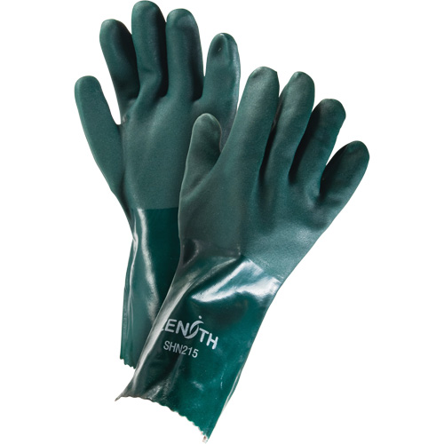 Gants verts &agrave; double enduit, 14" lo, PVC, Doublure en Jersey de coton, 70 mils Infinity Industrial Services Inc.