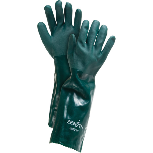 Double Dipped Green Gloves, 18" L, PVC, Cotton Jersey Inner Lining, 70-mil Infinity Industrial Services Inc.