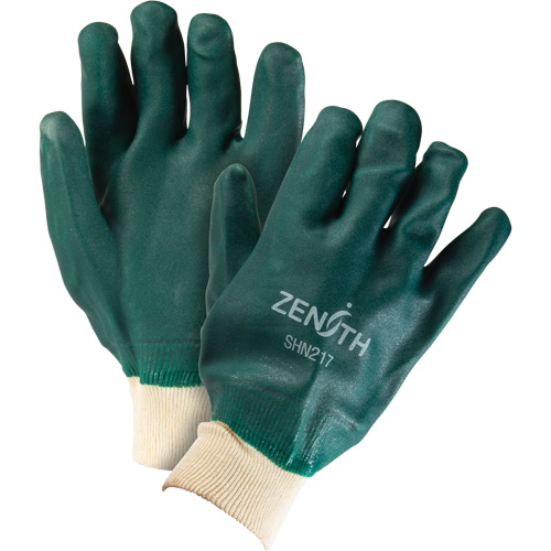 Double Dipped Green Gloves, 10" L, PVC, Cotton Jersey Inner Lining, 70-mil Infinity Industrial Services Inc.