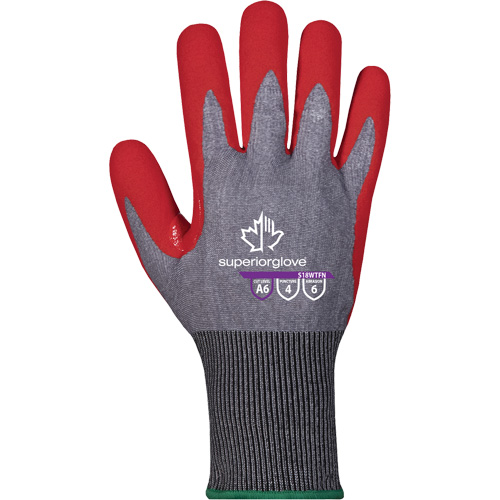 Gants hydrofuges r&eacute;sistants &agrave; la coupe, Taille 6, Calibre 6, Rev&ecirc;tement Mousse de nitrile, Enveloppe en TenActiv, ASTM ANSI niveau A4 Infinity Industrial Services Inc.