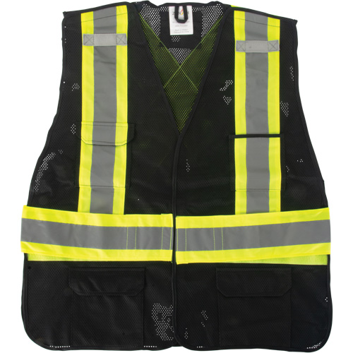 Veste d'arpenteur conforme aux normes de la CSA, Noir, Moyen, Polyester Infinity Industrial Services Inc.