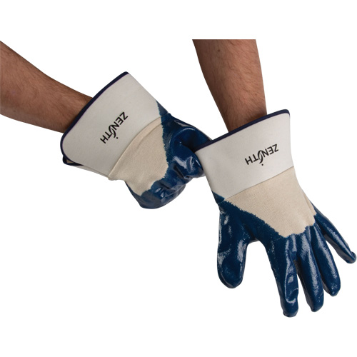 Heavyweight Safety Cuff Gloves, 11/2X-Large, Nitrile Coating, Cotton Shell Infinity Industrial Services Inc.