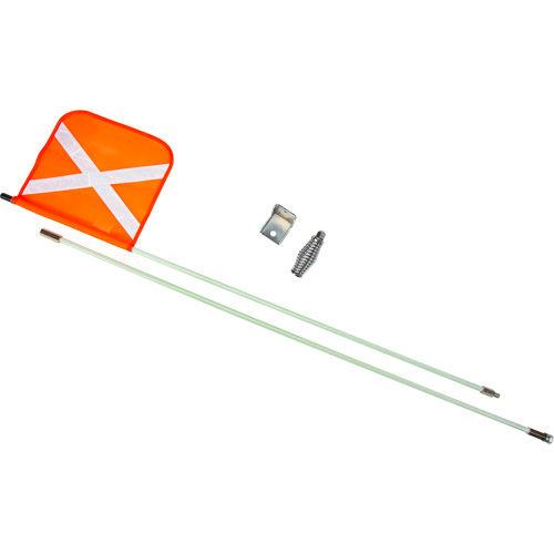 Heavy-Duty Safety Whip, Threaded Mount, 8' High, Orange with Reflective X Infinity Industrial Services Inc.