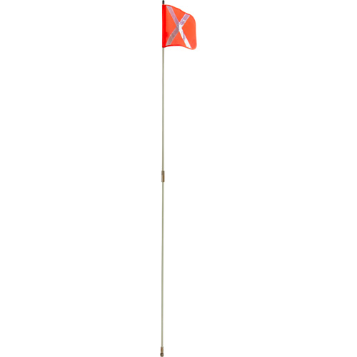 Heavy-Duty Safety Whip, Threaded Mount, 8' High, Orange with Reflective X Infinity Industrial Services Inc.