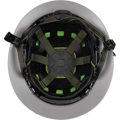 Casque Fibre Metal de style escalade avec bordure compl&egrave;te, R&eacute;pond aux normes CSA type 2, Suspension Rochet, Non ventil&eacute; Infinity Industrial Services Inc.