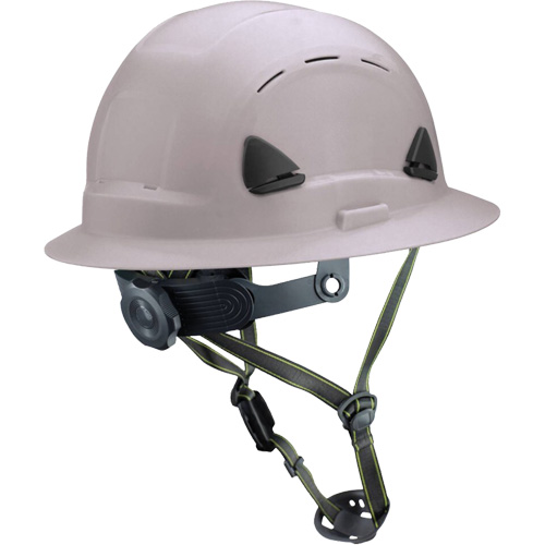 Fibre Metal Climbing Style Helmet with Full Brim, Meets CSA Type 2, Ratchet Suspension, Vented Infinity Industrial Services Inc.