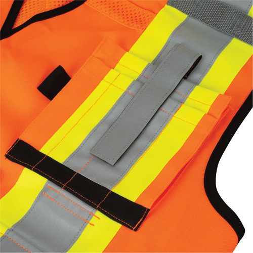6680 Veste d'arpenteur antimicrobienne haute visibilit&eacute; avec dos en maille, Orange haute visibilit&eacute;, Petit, Polyester Infinity Industrial Services Inc.
