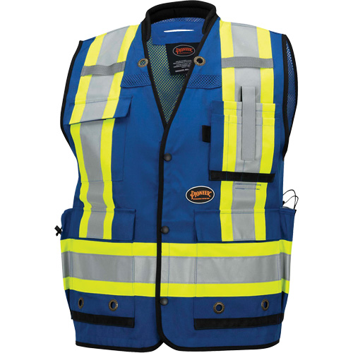 6681 High-Visibility Antimicrobial Mesh-Back Surveyor Vest, Royal Blue, Small, Polyester Infinity Industrial Services Inc.