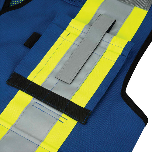 6681 High-Visibility Antimicrobial Mesh-Back Surveyor Vest, Royal Blue, Small, Polyester Infinity Industrial Services Inc.