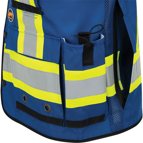 6681 High-Visibility Antimicrobial Mesh-Back Surveyor Vest, Royal Blue, Small, Polyester Infinity Industrial Services Inc.