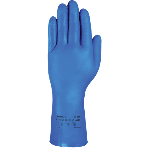 AlphaTec&reg; 37-501 Blue Medium-Duty Chemical-Resistant Gloves, Size 7, 13" L, Nitrile, 16.5-mil Infinity Industrial Services Inc.