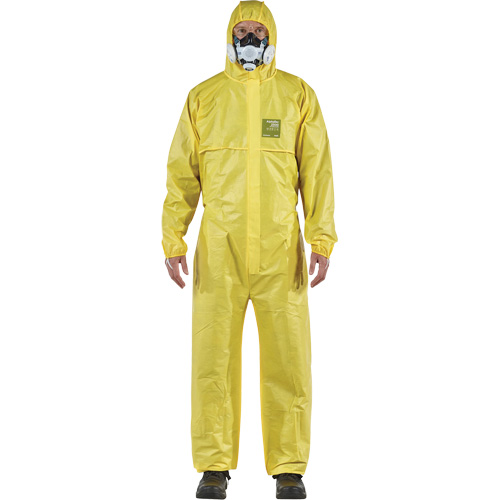 Combinaison AlphaTec 2300 STANDARD &agrave; coutures bord&eacute;es, mod&egrave;le 147, Petit, Jaune, Enduit de poly&eacute;thyl&egrave;ne/Polypropyl&egrave;ne Infinity Industrial Services Inc.