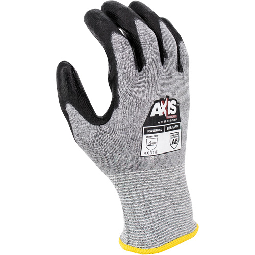 RWG566 AXIS Cut Protection Touchscreen Work Glove, Size X-Small, 18 Gauge, Polyurethane Coated, Stainless Steel/HPPE Shell, ASTM ANSI Level A5/EN 388 Level E Infinity Industrial Services Inc.