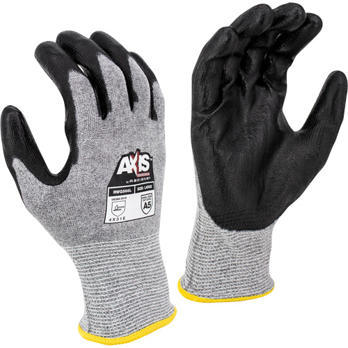 RWG566 AXIS Cut Protection Touchscreen Work Glove, Size X-Small, 18 Gauge, Polyurethane Coated, Stainless Steel/HPPE Shell, ASTM ANSI Level A5/EN 388 Level E Infinity Industrial Services Inc.