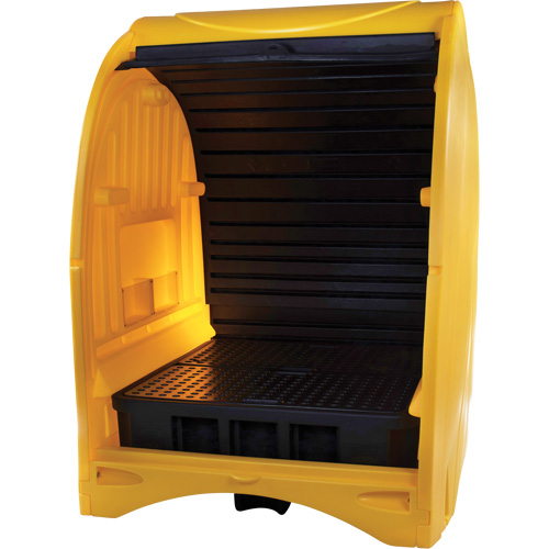 4-Drum Hard Cover Spill Pallet, 68.11" L x 61.61" W x 83.07" H, 1433 lbs. Load Capacity Infinity Industrial Services Inc.