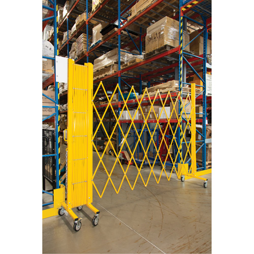 Barri&egrave;re extensible, 84" h x 20' lo, Jaune Infinity Industrial Services Inc.