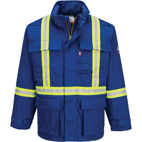 Bizflame&reg; 88/12 Insulated Winter Parka, Blue, Small Infinity Industrial Services Inc.