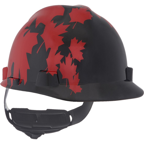 Specialty V-Gard&reg; Hard Hat, Ratchet Suspension, Black/Red Infinity Industrial Services Inc.