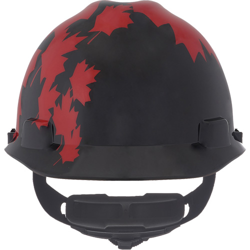 Specialty V-Gard&reg; Hard Hat, Ratchet Suspension, Black/Red Infinity Industrial Services Inc.