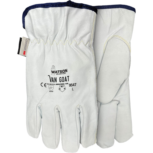 Gants de protection contre la coupe Van Goat 9547, T-petit, Paume en Cuir fleur de ch&egrave;vre, Para-aramide/Polyester/Acier/Thinsulate Infinity Industrial Services Inc.