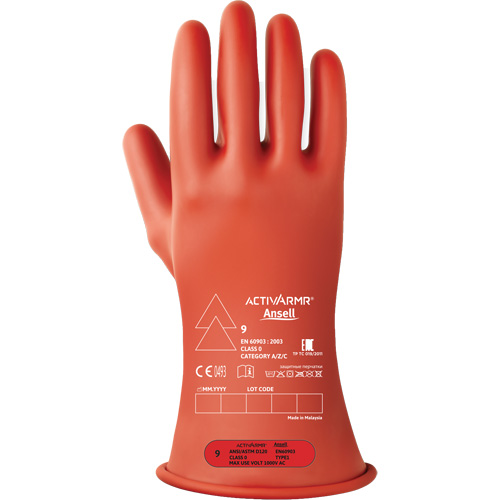 ActivArmr&reg; RIG R011RUL Ultra-Lightweight Electrical Insulated Gloves, ASTM Class 0, Size 11, 11" L Infinity Industrial Services Inc.