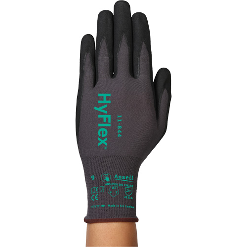 Gants Hyflex 11-844, Taille 5/2T-petit, Calibre 15, Rev&ecirc;tement Mousse de nitrile, Enveloppe en Nylon/Spandex, ASTM ANSI niveau A1/EN 388 niveau 1/EN 388 niveau A Infinity Industrial Services Inc.