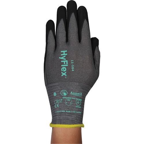 Gants r&eacute;sistants &agrave; la coupe HYFLEX 11-584, Taille 5/2T-petit, Calibre 21, Rev&ecirc;tement Mousse de nitrile, Enveloppe en PEHP/Intercept, ASTM ANSI niveau A6/EN 388 niveau F Infinity Industrial Services Inc.