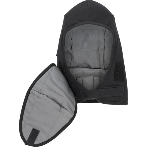 Pioneer 766A Flame-Resistant Quilted Hard Hat Liner with Detachable Mouthpiece, Black/Grey, Cotton/FR-Tech&reg;/Modacrylic/Nylon Infinity Industrial Services Inc.