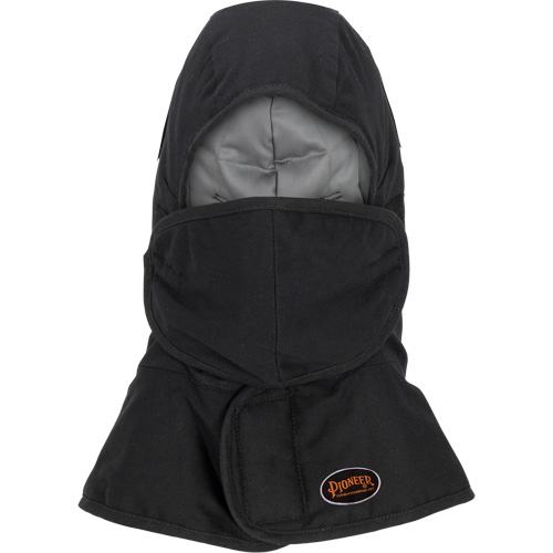 Pioneer 765A Flame-Resistant Quilted Hard Hat Liner with Long Neck & Detachable Mouthpiece, Black/Grey, Cotton/FR-Tech&reg;/Modacrylic/Nylon Infinity Industrial Services Inc.