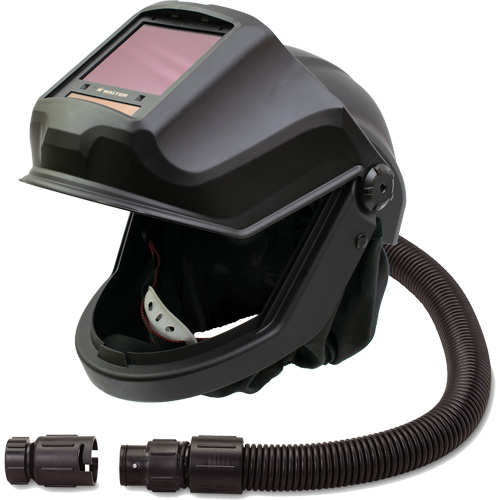 Masque respiratoire &agrave; adduction d'air et casque de soudage &agrave; visi&egrave;re relevable avec filtre ADF et valve anti-refoulement DEFENDER, Universel, Pi&egrave;ce faciale Infinity Industrial Services Inc.