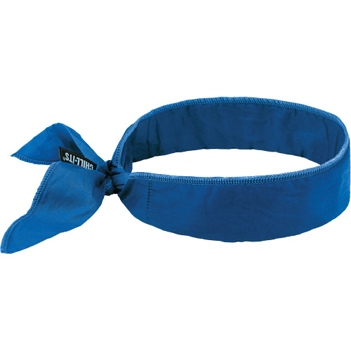 Chill-Its 6702 Cooling Headband with Embedded Polymers & Tie Closure, Blue Infinity Industrial Services Inc.