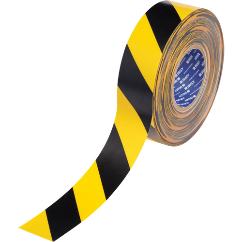ToughStripe&reg; Max Floor Marking Tape, 2" x 100', Polyester, Black and Yellow Infinity Industrial Services Inc.