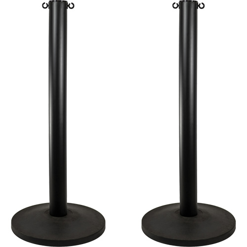 Industrial Stanchion, 37" High, Black Infinity Industrial Services Inc.