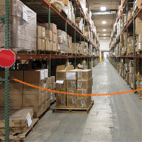 Magnetic Chain Barrier Warehouse Kit, Orange Infinity Industrial Services Inc.