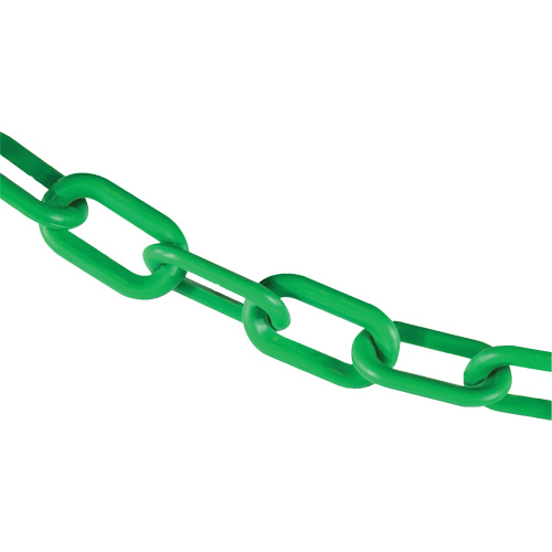 Plastic Barrier Chain, Green, 2" Link, 100' Length Infinity Industrial Services Inc.
