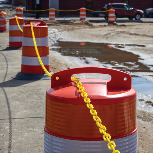 Plastic Barrier Chain, Green, 2" Link, 100' Length Infinity Industrial Services Inc.