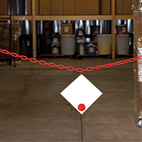Plastic Barrier Chain, Green, 2" Link, 100' Length Infinity Industrial Services Inc.