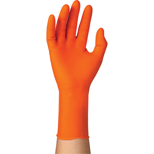 Gants jetables TOUCHNTUFF 93-800, 6,5/7, Latex/N&eacute;opr&egrave;ne/Nitrile, 23,6-mils, Sans poudre, Orange Infinity Industrial Services Inc.