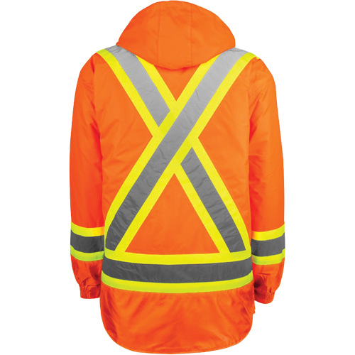 Manteau haute visibilit&eacute; 7-en-1, Polyester, Orange haute visibilit&eacute;, T-Grand Infinity Industrial Services Inc.