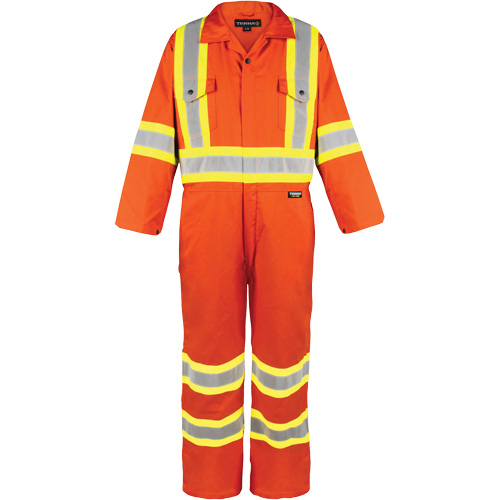 Combinaison non doubl&eacute;e haute visibilit&eacute;, Petit, Orange haute visibilit&eacute; Infinity Industrial Services Inc.