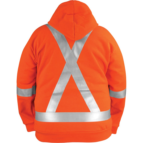 High-Visibility Wind Resistant Zip-Front Sweatshirt with DetachableHood, Men's, Large, High Visibility Orange, 27.7 cal/cm² Infinity Industrial Services Inc.