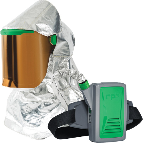 Respirateur &agrave; chaleur radiante Z-Link avec souffleur & montage &agrave; la ceinture, Respirateur &agrave; masque/Capuchon & visi&egrave;re, Pile Lithium-ion Infinity Industrial Services Inc.