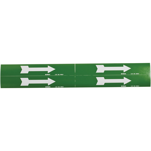 Marqueurs de tuyau avec fl&egrave;ches, Autocollant, 1-1/8" h x 7" la, Blanc/vert Infinity Industrial Services Inc.