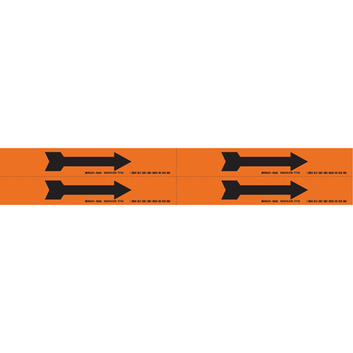 Arrow Pipe Markers, Self-Adhesive, 1-1/8" H x 7" W, Black on Orange Infinity Industrial Services Inc.