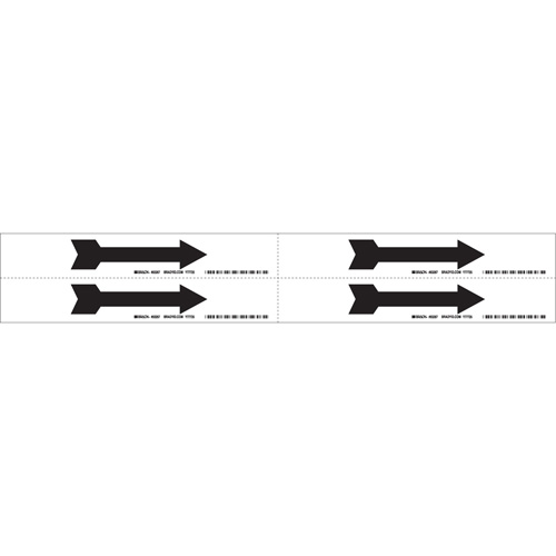 Arrow Pipe Marker, Self-Adhesive, 1-1/8" H x 7" W, Black on White Infinity Industrial Services Inc.