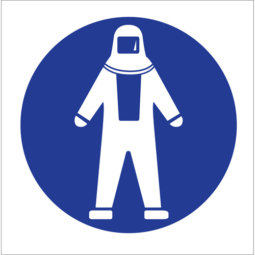 &eacute;tiquettes avec pictogramme Right to Know - Combinaison pleine protection, Vinyle, Feuille, 1-1/4" lo x 1-1/2" la Infinity Industrial Services Inc.