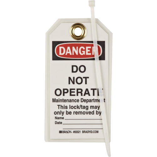 Lockout Tags, Plastic, 3" W x 5-1/2" H, English Infinity Industrial Services Inc.
